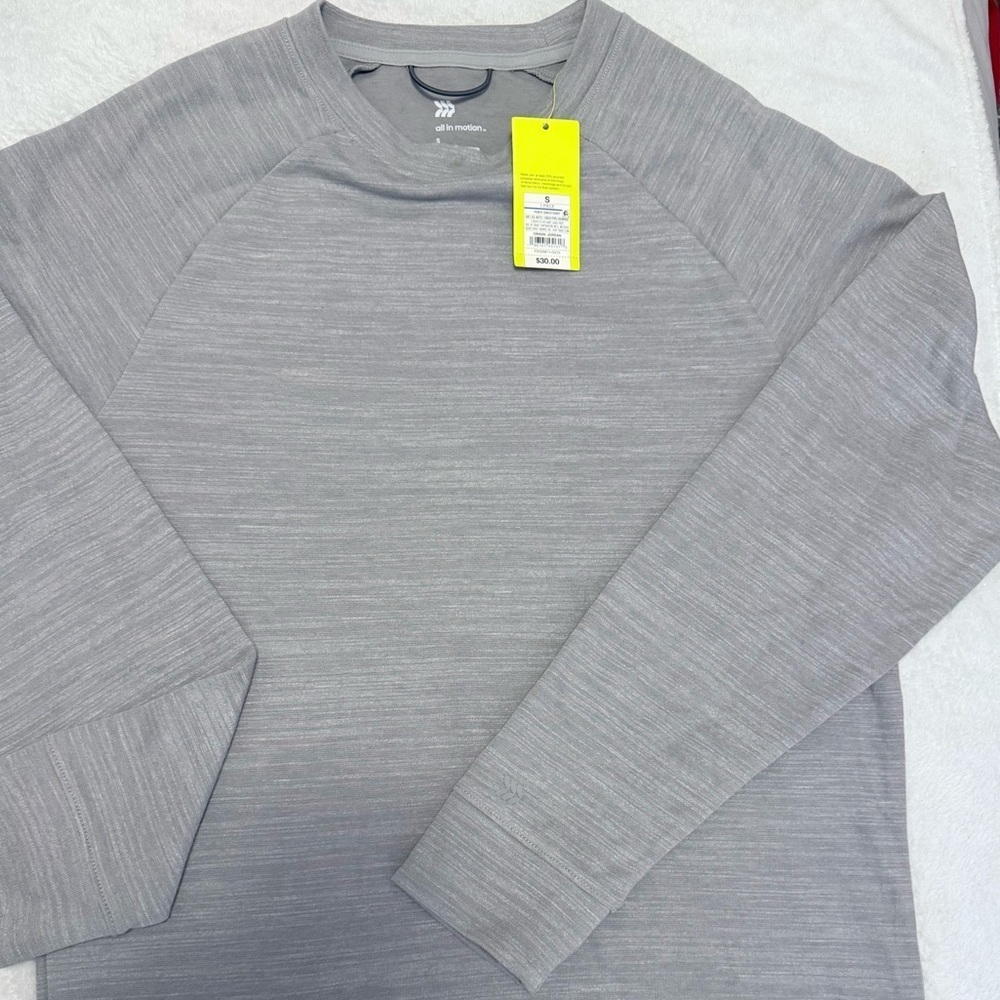 All in Motion Men's Heather Gray Long Sleeve Shirt